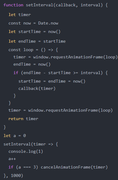 setTimeout、setInterval、requestAnimationFrame3